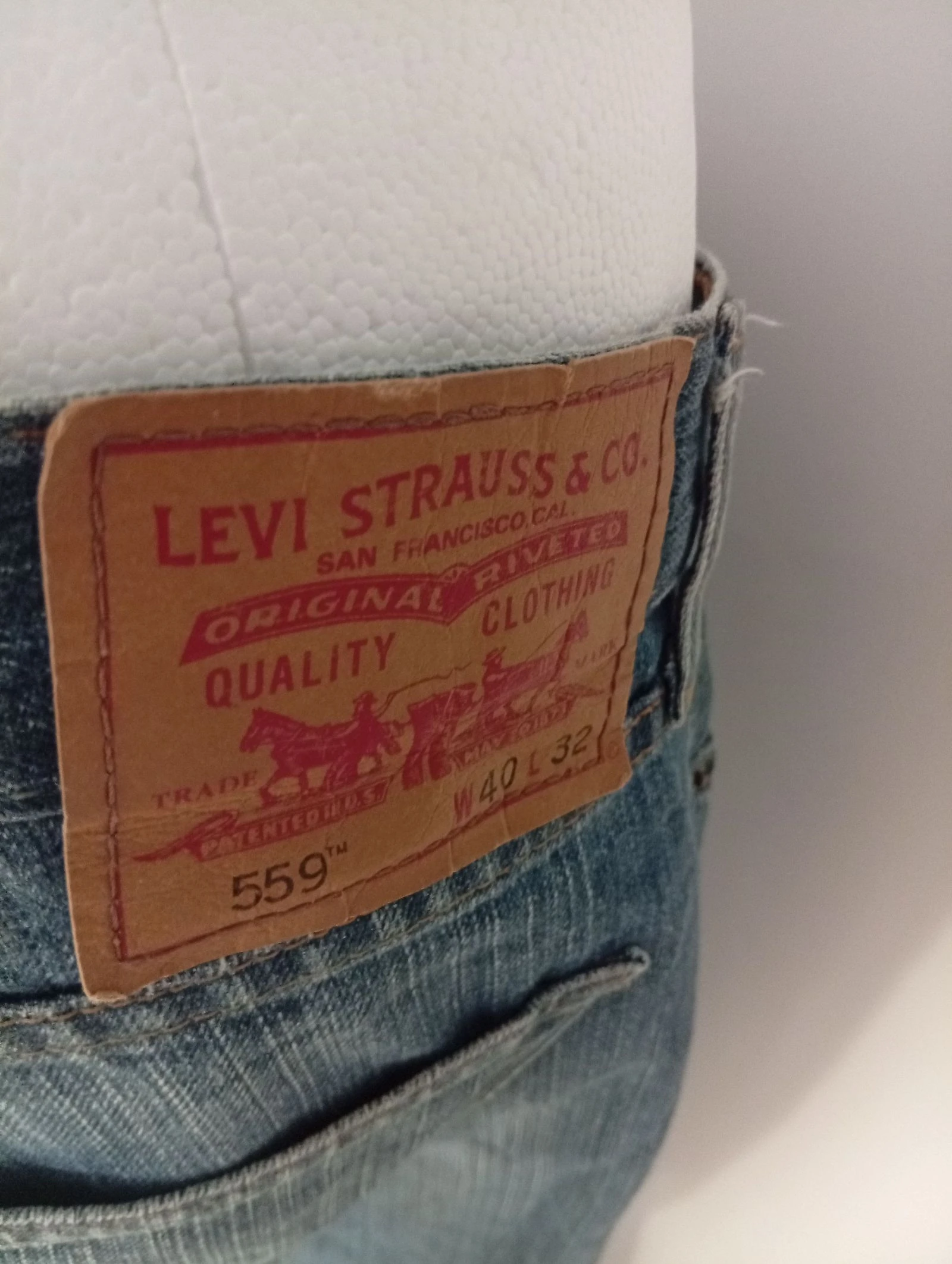 Rechte pasvorm Levi's 💯 katoen lichte slijtage onderaan – photo 4